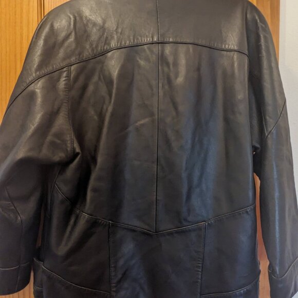 Vintage Pelle Black Leather M/W Jacket - Picture 7 of 8